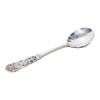 Sterling Silver Serving Spoon Valdres by Martinsen For Sale