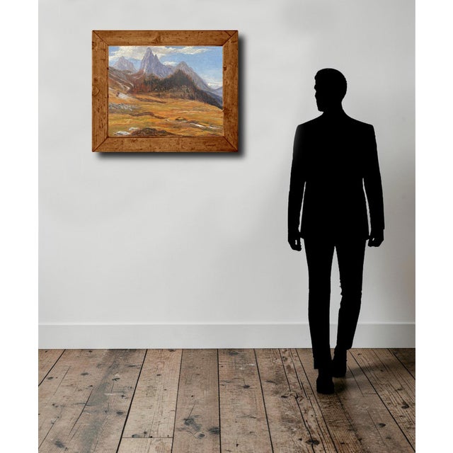 Brown Marcelliano Canciani, Monte Tuglia, 1890s, Oil Painting on Panel, Framed For Sale - Image 8 of 13