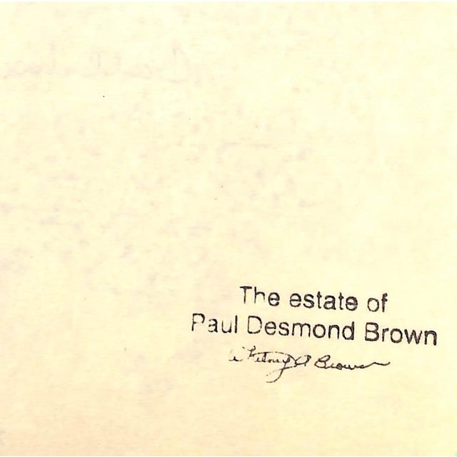 Art Sz: 11"H x 8 3/8"W 1944 Provenance stamp on verso: The Estate of Paul Desmond Brown *Book sold separately*