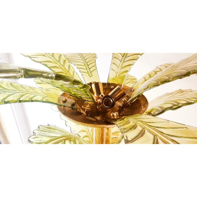 Palm Tree Floor Lamps in Brass & Murano Glass, Set of 2 For Sale - Image 10 of 17