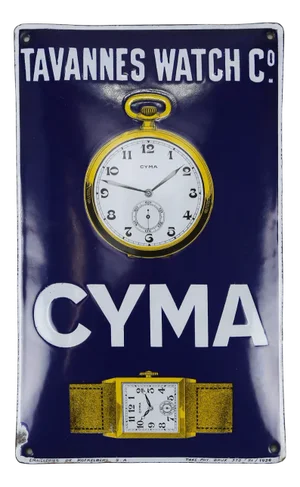 Vintage Enamel Advertising Sign from Cyma, 1926