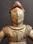 Antique Cast Iron Knight in Armor Doorstop Gold Red Paint 9" Figural Sentry For Sale - Image 10 of 14