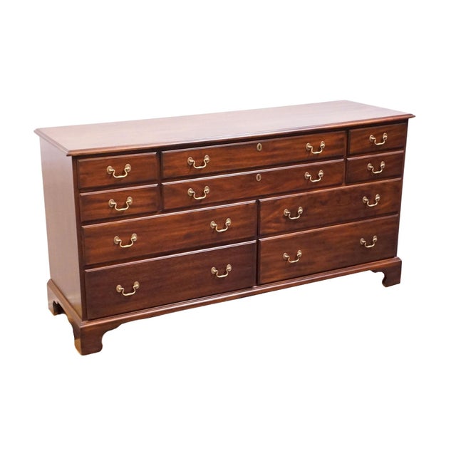 Henkel Harris Henkel Harris Virginia Galleries Solid Mahogany Traditional Style 66" Double Dresser 176-840 For Sale - Image 4 of 14