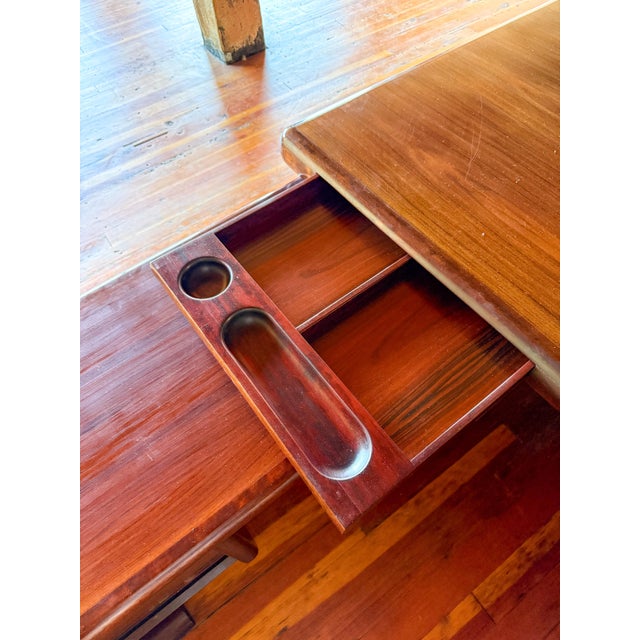 Wood 1980s Drylund Super Skyline Rosewood Executive Desk For Sale - Image 7 of 18