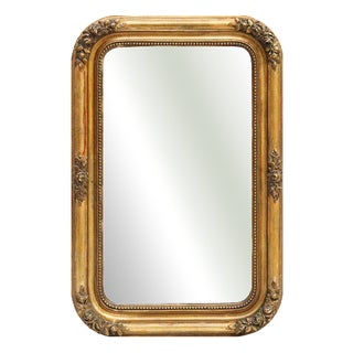 Small 19th Century French Rose Gilt Mirror For Sale