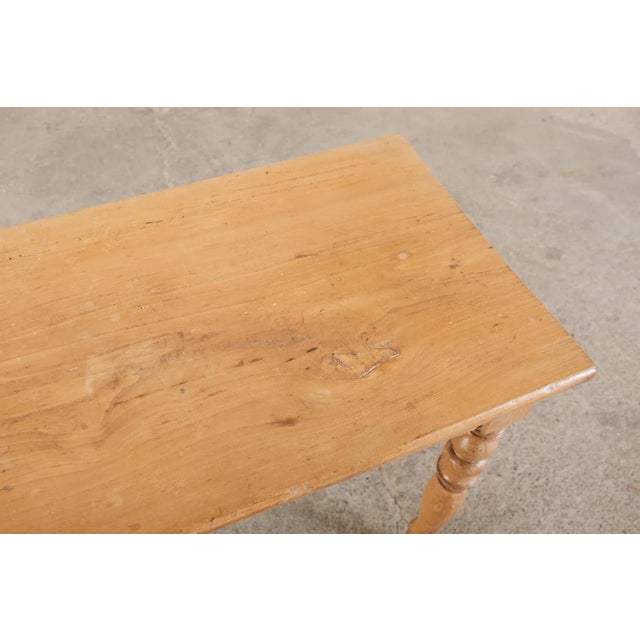 19th Century Country French Fruitwood Farmhouse Console Table For Sale - Image 9 of 13