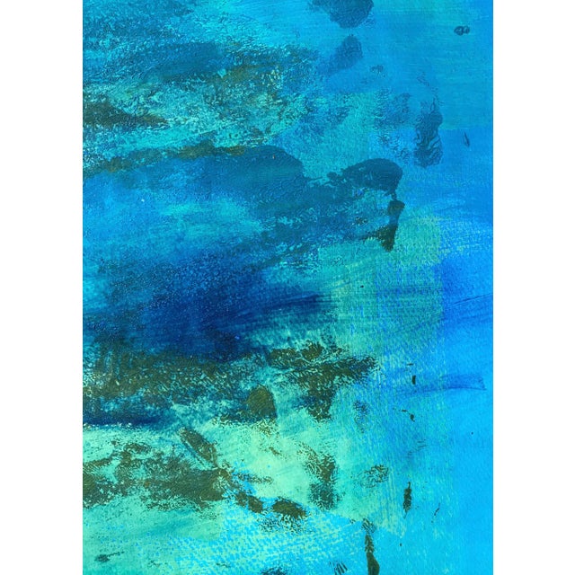 Late 20th Century Patricia Zippin "Pond Water 1" 1980s Abstract Original Painting For Sale - Image 5 of 6