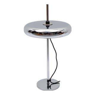 German Space Age Chrome Table Lamp, 1960s For Sale