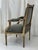 19th Century Vintage Fauteuil Chair in Green Mohair Velvet For Sale - Image 4 of 9