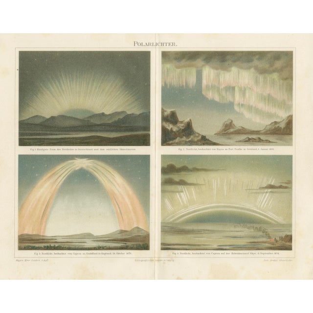Aurora Borealis in Four Scientific Views by Meyers, 1900 For Sale - Image 9 of 9