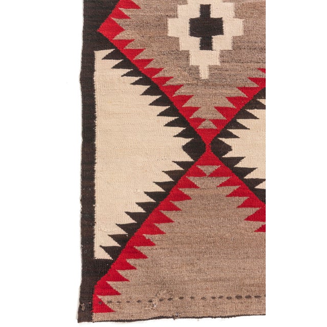Tan Vintage Navajo Style Rug 3ft 8in X 6ft For Sale - Image 8 of 12