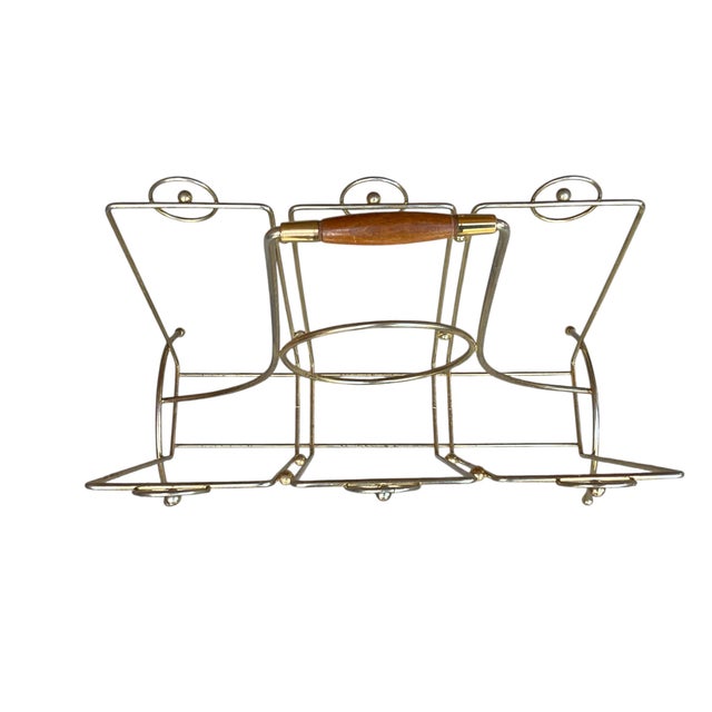 Vintage Metal Magazine Rack Mid-Century Modern For Sale - Image 11 of 16