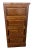 Vintage Dark Tiger Oak File Cabinet Four Locking Drawers, Paneled Sides Legal For Sale - Image 4 of 11