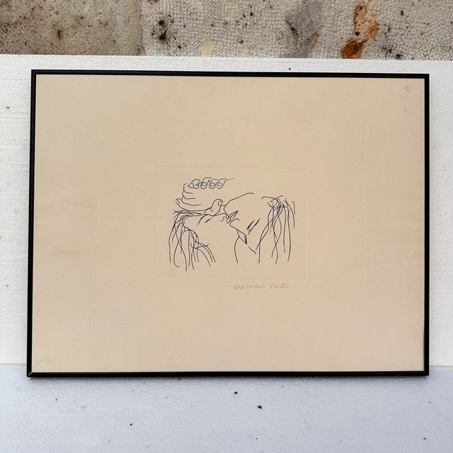 Serigraph on paper “The Kiss”, Gregorio Prieto, 20th century – Spain Technique: Print on paper, serigraph Title of the...