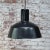 Vintage Industrial Pendant Light in Black Enamel For Sale - Image 4 of 5