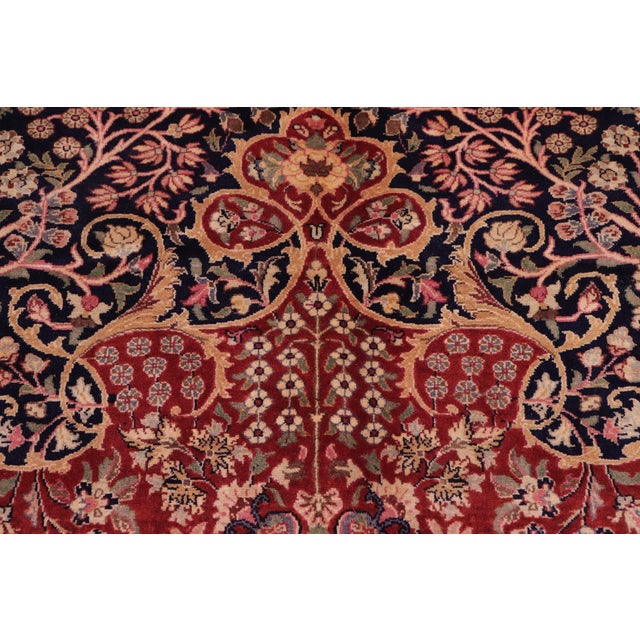 Art Nouveau 1990's Sultan Pak-Persian Blue/Blue Wool Rug - 9'2'' X 12'1'' For Sale In New York - Image 6 of 9