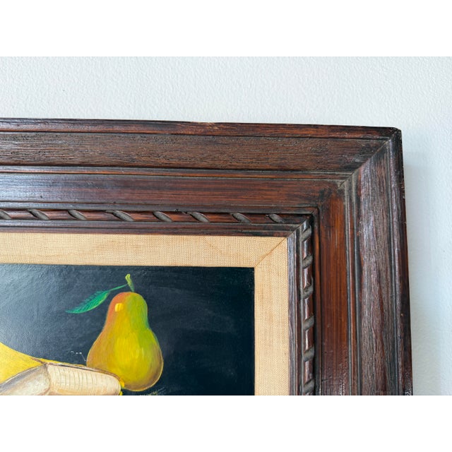 Black 1970s Vintage Desan Still Life Oil on Masonite Painting – Framed For Sale - Image 8 of 12