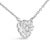 Contemporary 14K White Gold 1/4 Cttw Diamond Composite Heart Pendant Necklace - 18" Inches For Sale - Image 3 of 5