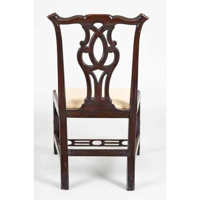 Wood Georgian Chinese Chippendale Side Chair, circa 1760 For Sale - Image 7 of 11