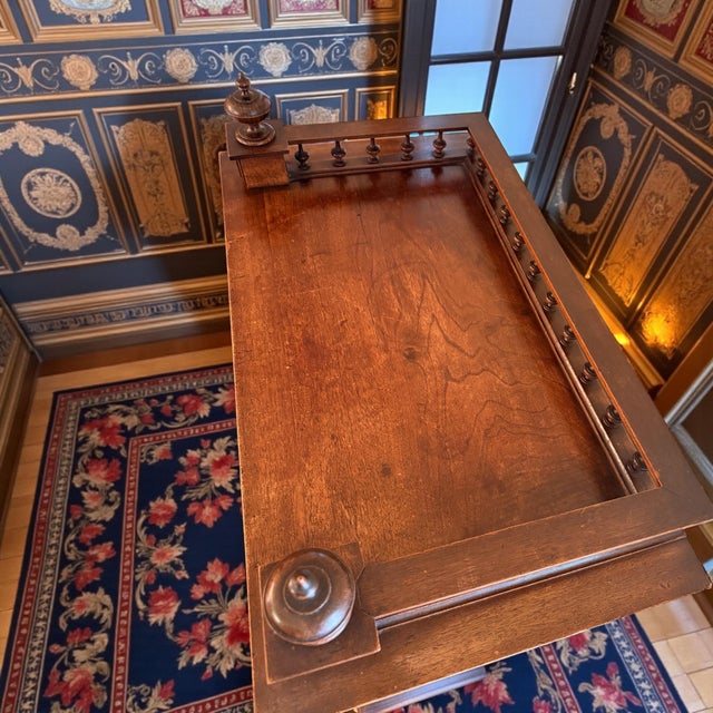 Antique French Import Walnut Wood Renaissance Revival Display Cabinet For Sale - Image 11 of 11