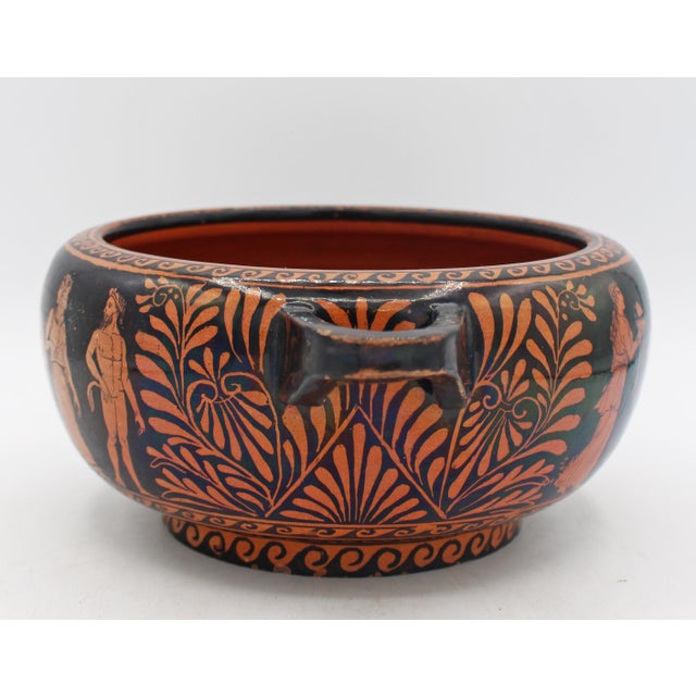 Mid-19th Century Giustiniani Pottery Greek Revival Handled Low Bowl For Sale - Image 4 of 9