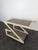 White Lacquered and Smoked Glass Z-Shaped Rolling Serving Cart, 1970s For Sale - Image 3 of 9