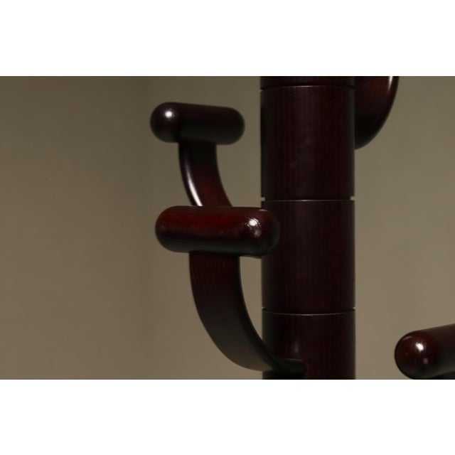 1980s Stained Ash and Travertine Coat Stand in the style of Ettore Sottsass, 1980s For Sale - Image 5 of 10