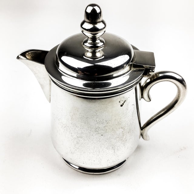 Vintage Japan Nickel Silver Pitcher | Chairish