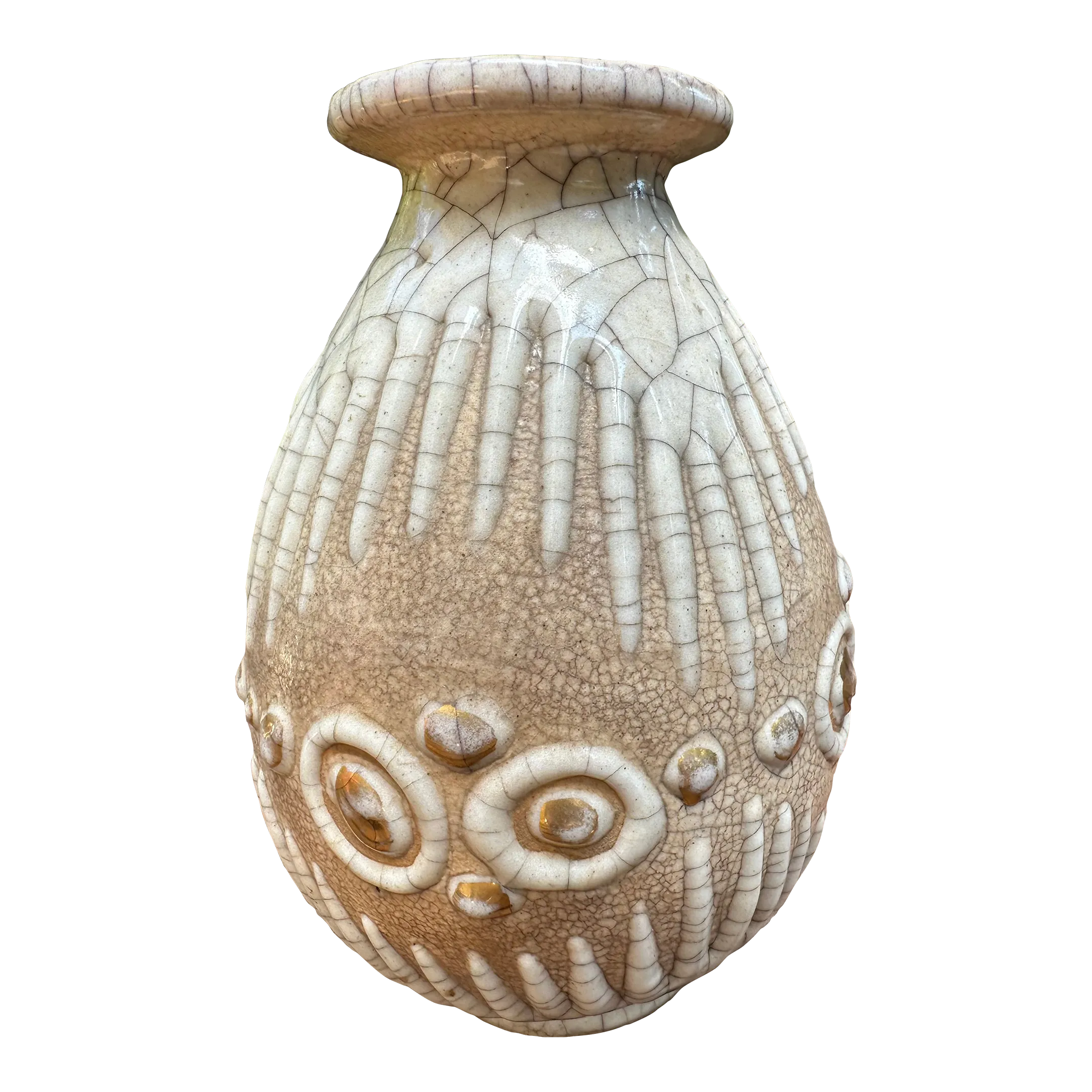 1930s Art Deco Rene Buthaud Jean Doris Ceramic Vase | Chairish