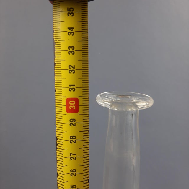 Transparent Crystal Vase, 1970s For Sale - Image 10 of 11