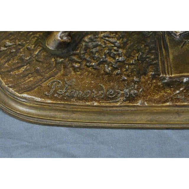 P. Lenordez, Horse Saucebox, Late 19th Century, Bronze For Sale - Image 10 of 17