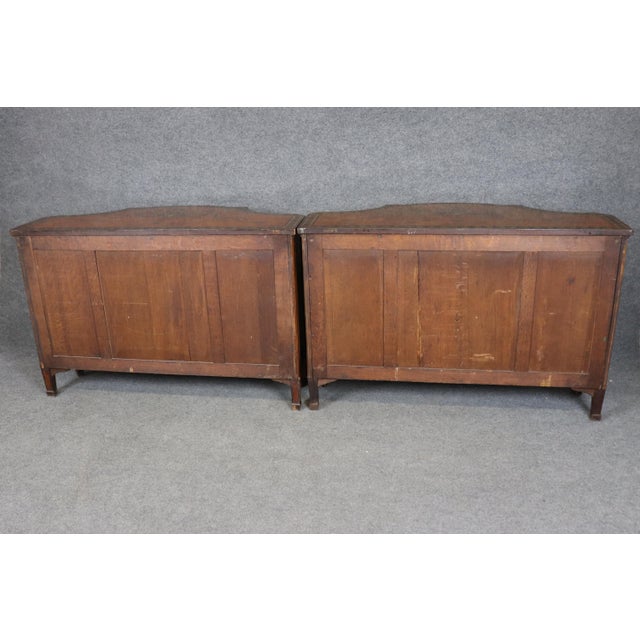 1910s Pair of Fantastic Adams Paint Decorated Satinwood Commodes Buffets For Sale - Image 4 of 17