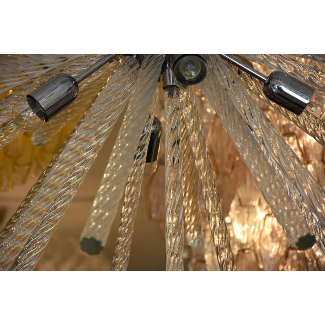 Mid-Century Modern Italian Modern Murano Sputnik Ceiling Light For Sale - Image 3 of 6
