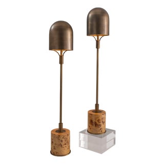 Oppa Burlwood Buffet Lamp, Set of 2 For Sale