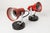 Pair of red and black wall sconces from the 1970s. They are in very good condition and clean. Up to 250V (Europe/UK...