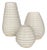Set of 3 Contemporary Ceramic Vases, White For Sale