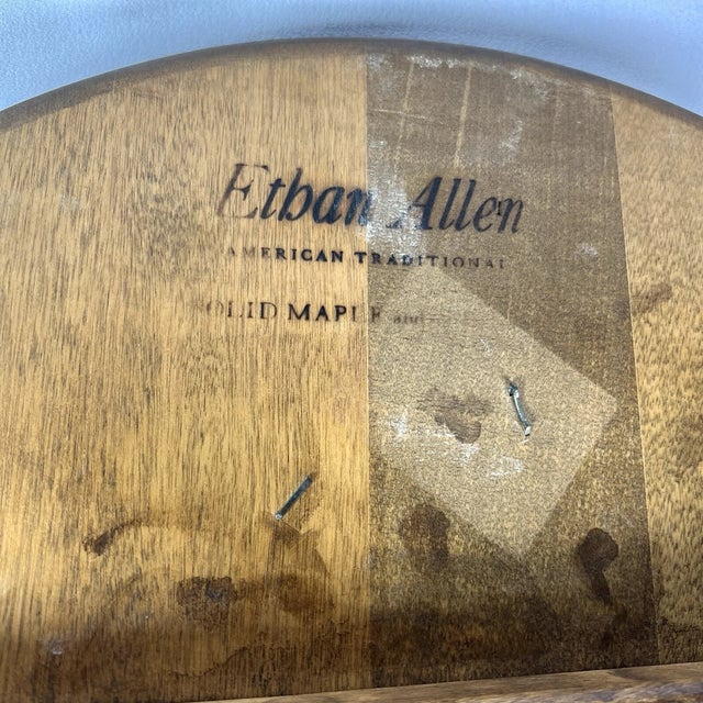 Vintage MCM Ethan Allen Heirloom Maple Nutmeg Round Side Table For Sale - Image 10 of 10