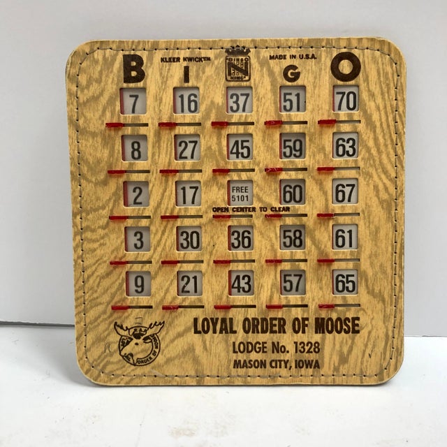 Midcentury Reusable Bingo Cards Set of 18 Chairish