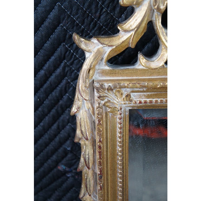 Vintage John Richard French Louis XVI Style Neoclassical Beveled Glass Mirror For Sale - Image 4 of 9