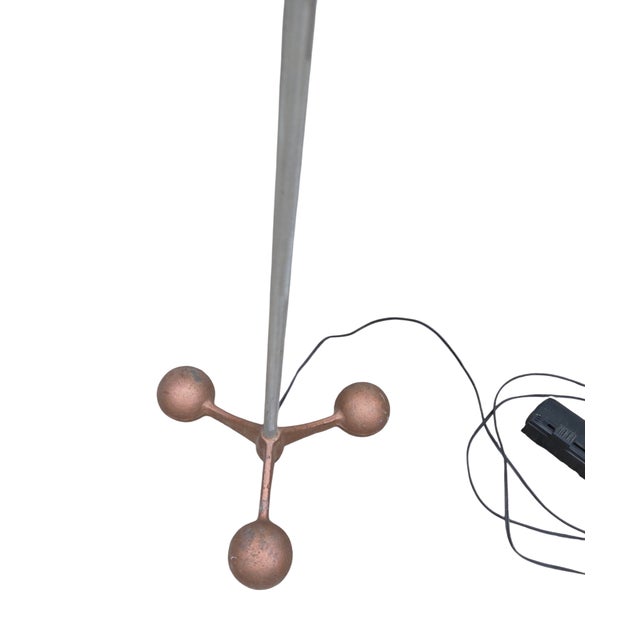 Copper 1990s Post-Modern Memphis Style Torchier Floor Lamp Sculptural Design Copper Aluminum For Sale - Image 8 of 18