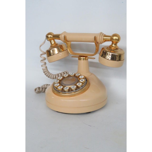 Metal 1982 Western Electric Rotary Telephone Celebrity Design Line Gold Accents 5127b For Sale - Image 7 of 12
