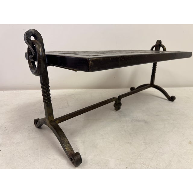 Brutalist Iron and Tile Topped Coffee Table, 1970s For Sale - Image 13 of 18