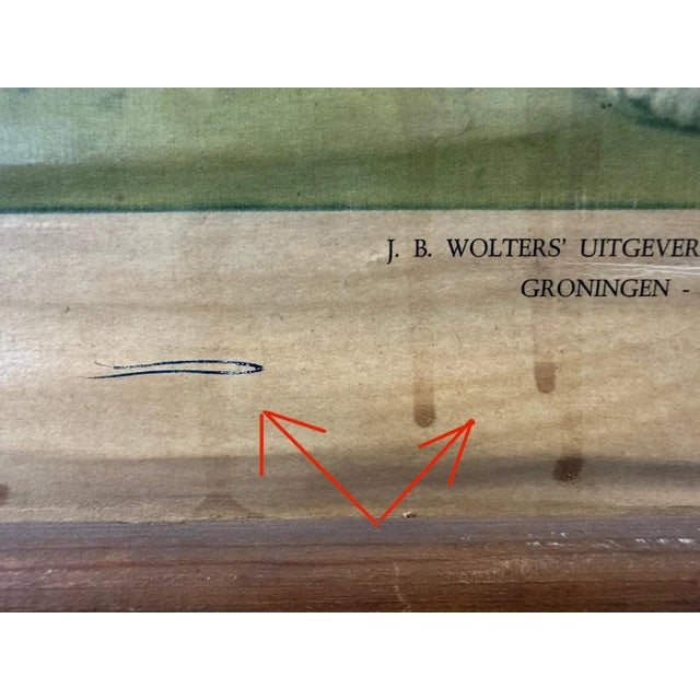 Vintage Linen School Map For Sale - Image 9 of 10