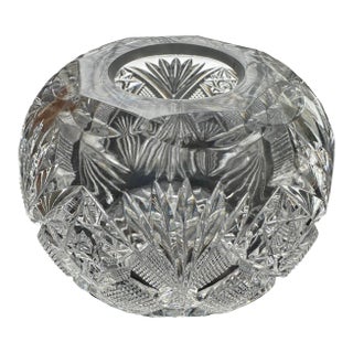 Antique Crystal Hand Cut Bowl American Brilliant Period For Sale