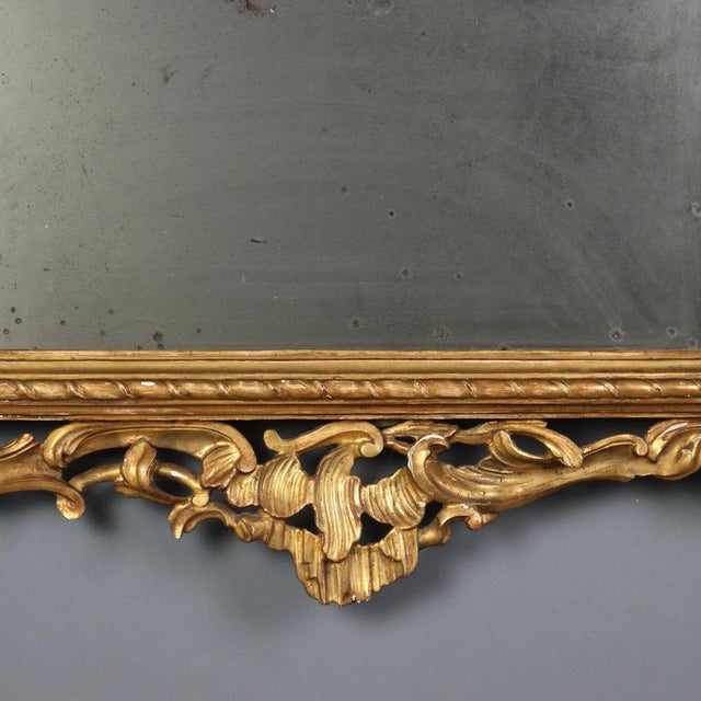 Goldenrod Italian Carved and Gilded Wooden Mirror, 1800s For Sale - Image 8 of 11