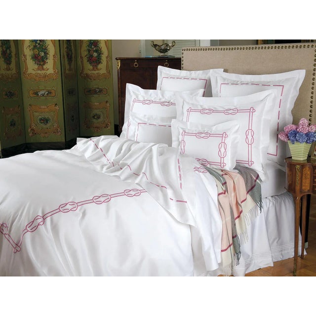 Orlando Duvet Cover Pink White in King For Sale