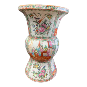 Antique 19th Century Chinese Porcelain Rose Medallion Vase