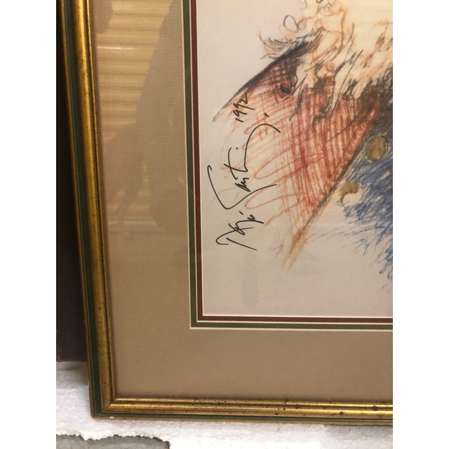 Vintage 1991 "Saint Nicholas" Ramon Santiago Hand Signed Framed Christmas Art Print For Sale - Image 13 of 13