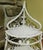 Vintage 1960s White Wicker & Rattan Corner Étagère – Ornate Heart + Scroll Motif, 3-Tier, 60" H For Sale - Image 4 of 18
