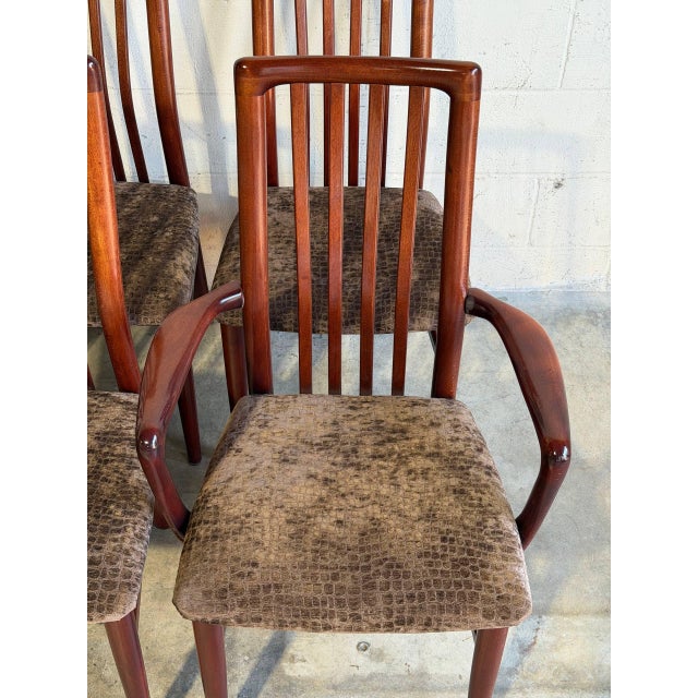 1960s Rosewood High Back Dining Chairs Set of 6 in Style of Schou Andersen Denmark Mid-Century Modern 1960s For Sale - Image 5 of 10